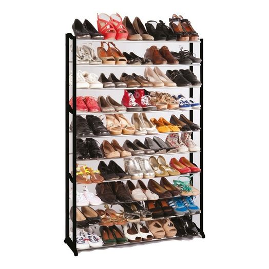 New 10 Tier Black Metal Amazing Shoe Rack Home Cabinet 50 pairs Shoes #1250