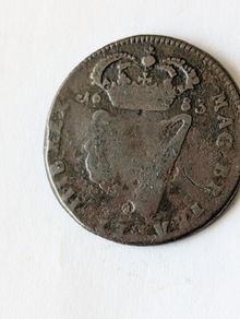 1683 Irish Halfpenny, Charles 11
