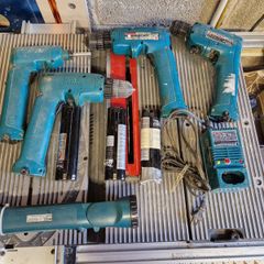 4 Makita Drills,  Flashlight