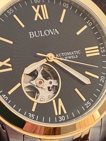 Bulova open heart mens watch