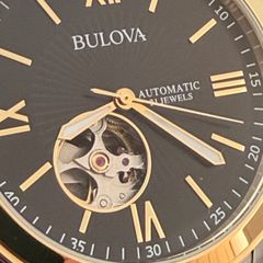 Bulova open heart mens watch