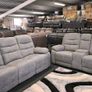 3+2 Grey Fabric Power Recliner Image 4