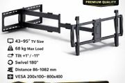 Tv Wall Mount Bracket Tilt Swivel Long Arm 43-95"