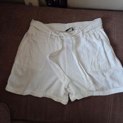 White linen shorts size L