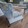 Queen Anne high back arm chairs Image 5