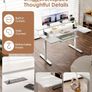 Standing Desk, 140cm U Shaped Height Adjustable Image 7