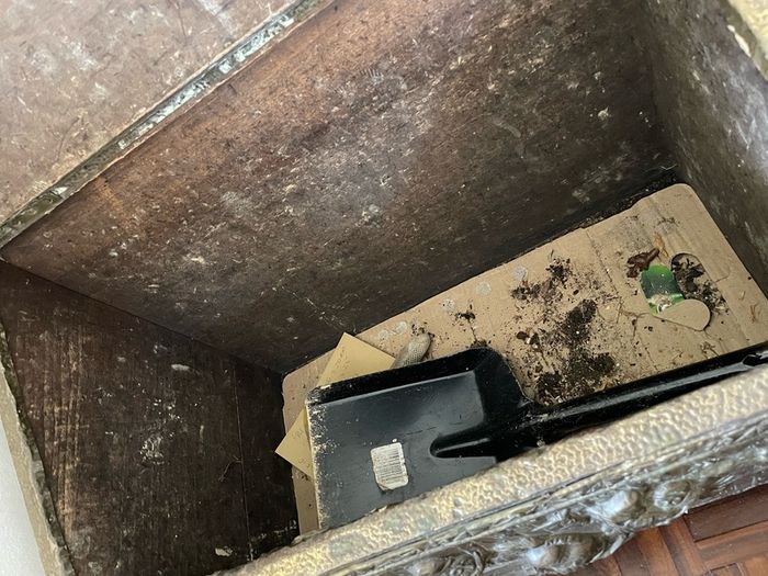 Vintage Brass Fireplace Kindling Box