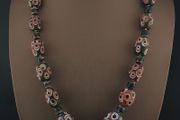 Antique Venetian Style Eyes Glass Big Beads Necklace