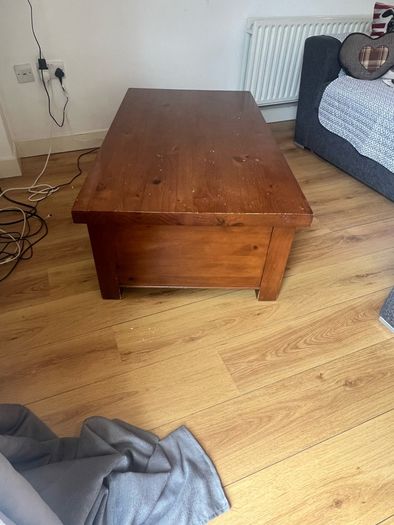Wooden Coffee Table with Drawers
