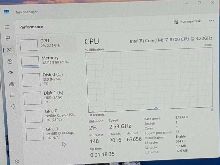 Dell Precision 3630 Tower | Core i7-8700 | 16GB RAM | 512GB NVMe + 500GB HDD | Quadro P2000 5GB