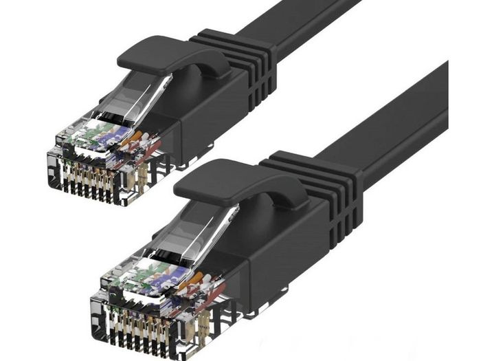 New 20m Flat CAT 6A Shielded Ethernet PC Router Internet Cord Cable RJ45 #1388