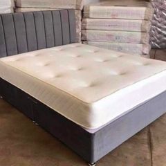 Double bed double bed, headboard and mattress included