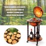 Wooden Globe Bar on Wheels, Bar Trolley, Home Bar, Wine Rack 45 x 45 x 88 cm, Brown Image 9
