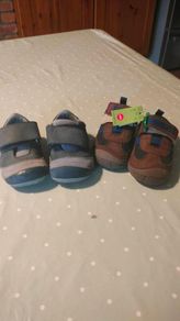 2 pairs of first start baby boys shoes. Earth friendly footware.