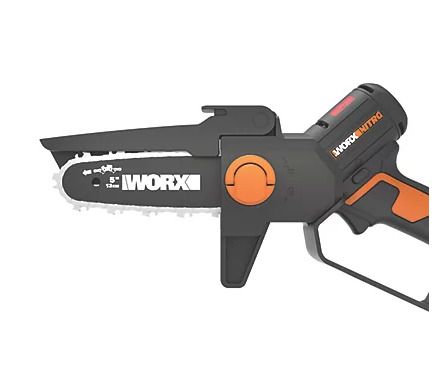 Worx WG325E 20V 1 x 2.0Ah Lithium PowerShare Brushless Cordless 12cm Pruning Chainsaw