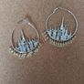 925 silver vintage hoop earrings Image 2