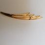 Broach Gold Tone Fan design Vintage Image 3