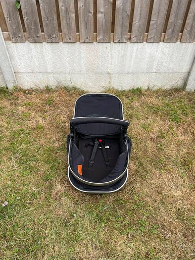 Magic ZC 3 in 1 Pushchair Pram Travel System, Baby Stroller 3 in 1 with Reversible Two Pushing Modes, Newborn Infant Carriage One-Click Folding, Toddler Buggy Aluminum Frame (739 Black)