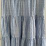 M&S blue striped cotton tiered midi skirt - brand new Image 2