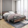 King Size Bed Frame with Wood Headboard Image 8