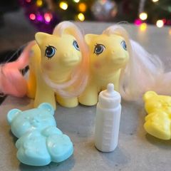 Milkweed and Tumbleweed HTF Newborn Twins Babies MLP G1 My Little Pony