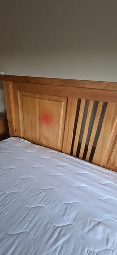Bed with matching lockers and mattress