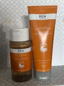 REN Clean Skincare AHA Smart Renewal Body Serum and ready steady glow daily aha glow toner brand new full size