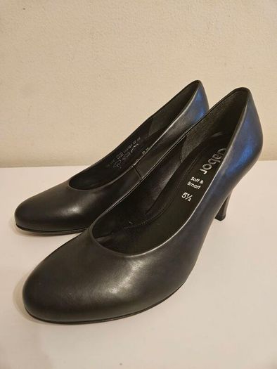 Gabor Nappa high tech leather soft & smart high heel court shoes black 95.310.87 RRP 65 euro 5.5 UK  & 6 UK NEW & BOXED SALE