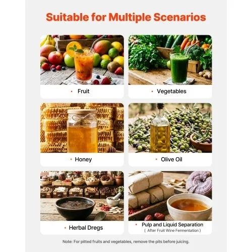 Fruit Wine Press, 3.96Gal/15L, Stainless Steel Manual Juice Maker, Heavy Duty T-Shaped Handle & Cross-beam for Cider Apple Grape Vegetable Press, with 2 Filter Bags, for Kitchen Home Brewing