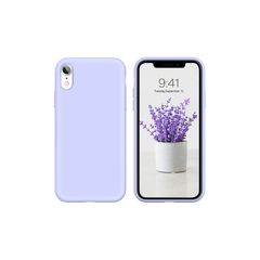Liquid Silicone Case For iPhone XR Luxury Thin Soft Phone Cover New Lilac Purple - FHT4IPXRLK