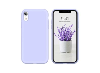 Liquid Silicone Case For iPhone XR Luxury Thin Soft Phone Cover New Lilac Purple - FHT4IPXRLK