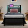 Single Bed Frames with Storage Headboard and Charging Station LED Lights Image 6