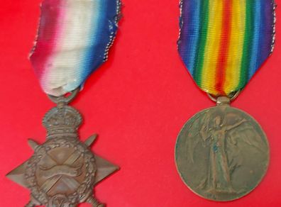 Ww1 1914 Pair Of  Medals G.burrows K23930