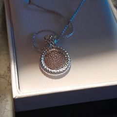 ladies silver chain and pendant