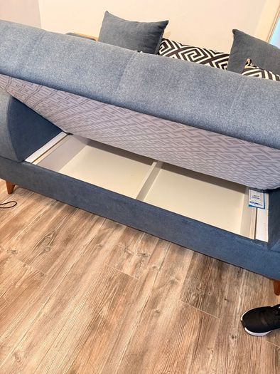Pull out sofa with storage