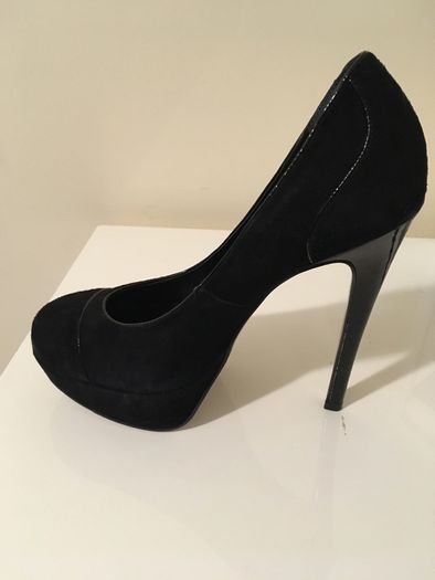 Carvela black suede heels