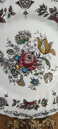 Vintage Myotts Bouquet Plates -Franciscan English Transferware China - Dinner 10 inch