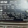 BER-MAR 1.1kW 3 Phase Brake Motor Working Spares or Repair Image 3