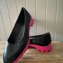 womens shoes Camper black leather pink sole size 6 Image 10