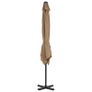 Cantilever Umbrella with Aluminium Pole Taupe 250x250 cm Image 3