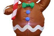 Christmas Inflatables, Blow up Xmas Decoration Inflatable Gingerbread Man, Gingerbread Man Christmas Decorations for Christmas Home Garden Outdoor Atmosphere Decor (FREE POSTAGE)