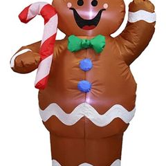 Christmas Inflatables, Blow up Xmas Decoration Inflatable Gingerbread Man, Gingerbread Man Christmas Decorations for Christmas Home Garden Outdoor Atmosphere Decor (FREE POSTAGE)