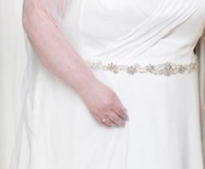 Victoria Jane by Ronald Joyce Imogene Wedding Dress Style 18316 Ivory Silver Altered UK Size 30
