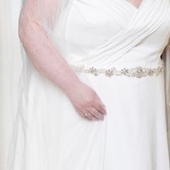 Victoria Jane by Ronald Joyce Imogene Wedding Dress Style 18316 Ivory Silver Altered UK Size 30
