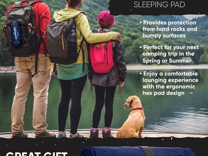 Camping Mat Inflatable Sleeping Mat - Ultralight Sleeping Pad, Compact & Lightweight Camping Mattress for Backpacking, Hiking,Outdoor - Airpad,Inflating Bag, Carry Bag, Repair Kit (FREE POSTAGE)