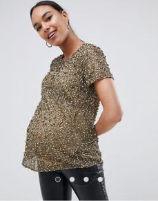 BNWT ASOS DESIGN Maternity T-shirt with Sequin Embellishment