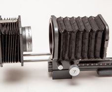 Leitz Wetzlar Leica Hammertone Grey Bellows 16556P and16557Q Macro Close Focus Bellows
