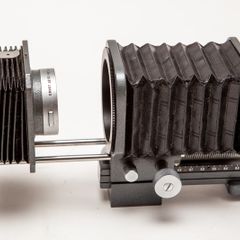 Leitz Wetzlar Leica Hammertone Grey Bellows 16556P and16557Q Macro Close Focus Bellows