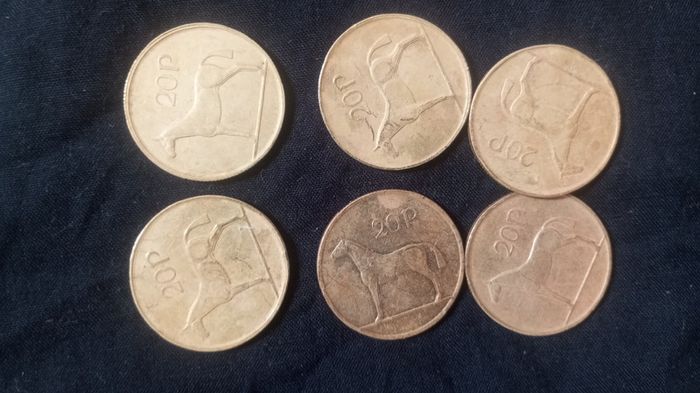 Job Lot of Irish Pre-Euro Coins (10p, 20p, 3d Rabbits)