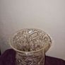 Large hand painted crackle glass candle holder Image 6